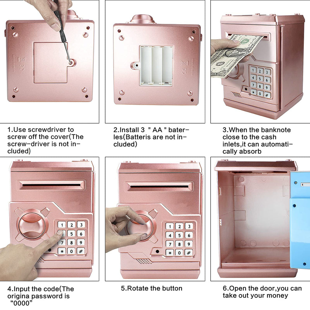 Suliper piggy bank digital password lock to enhance money safety for kids.