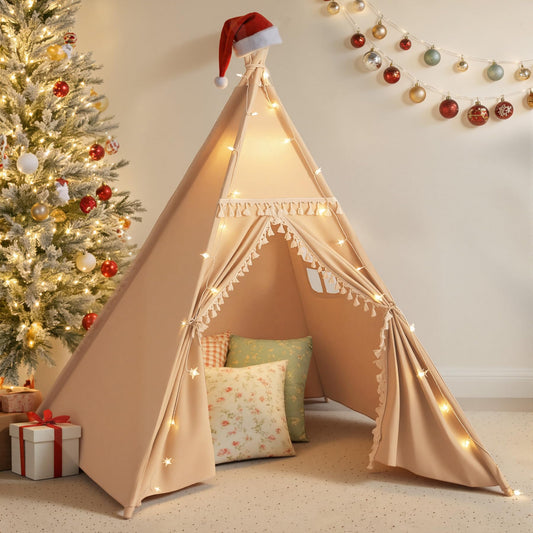 Sumbababy Kids Teepee Tent assembly for quick, stable setup.