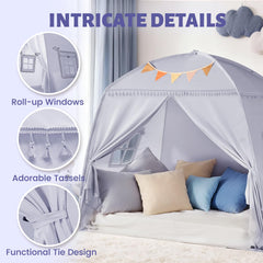 Sumbababy teepee dome design provides a private imaginative nook for kids.