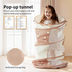 Sumbababy tunnel toy starry pattern adds fun visual appeal during playtime.