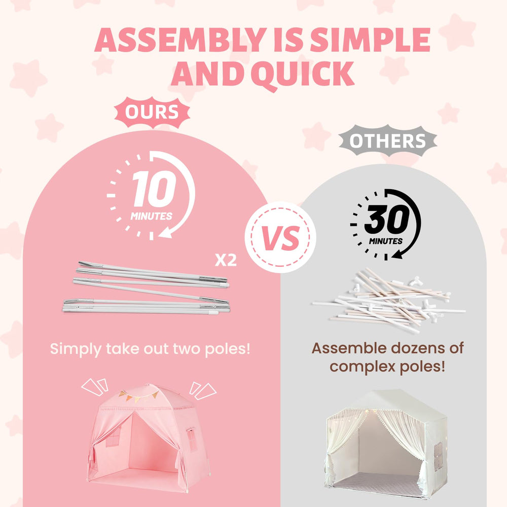 Sumbababy two-step setup teepee tent for easy assembly