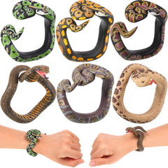 Sumind 6-piece toy snake bracelet set in bright colors for playful pranks
