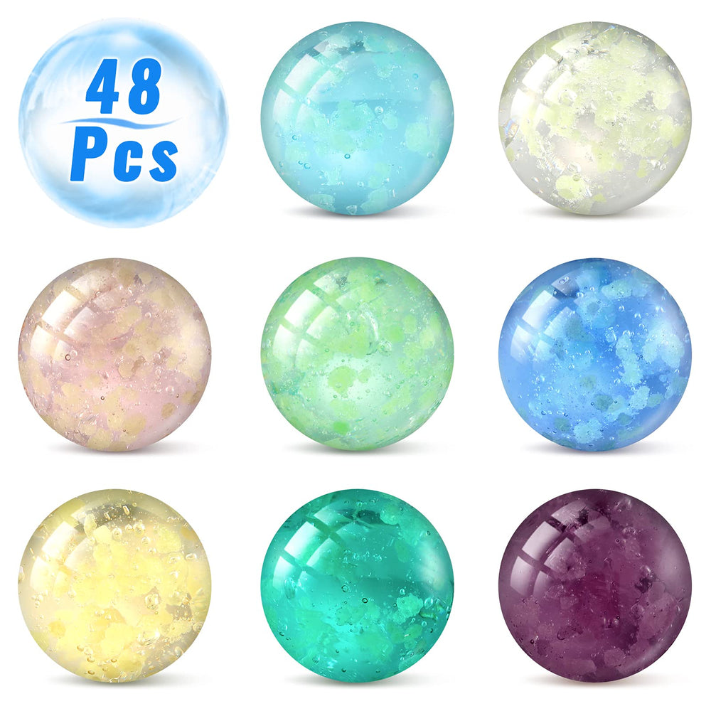 Sumind glow marbles close-up highlights vivid colors for crafts.