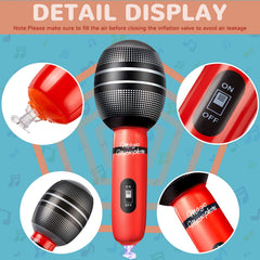 Sumind red inflatable microphone prop enhances party games and silly performances