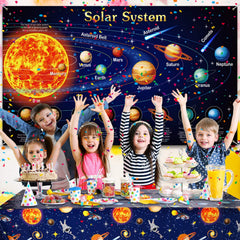 Sumind space party decor creates a memorable solar system atmosphere for kids.