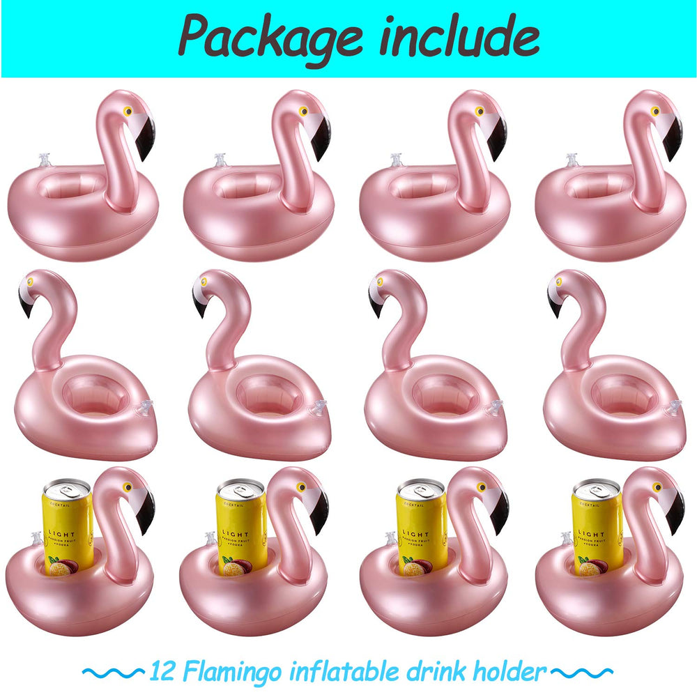 Sumind inflatable flamingo drink holder is lightweight and easy to store.
