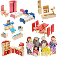 Sumind wooden dollhouse kitchen furniture set enhances imaginative play with realistic details
