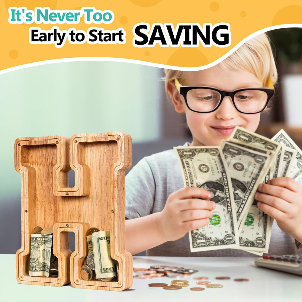 SummiDate clear acrylic panel view enables kids to monitor coins