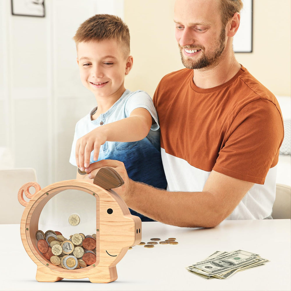 Summidate room decor piggy bank doubles as cute decor.