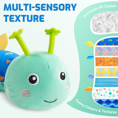 Sumobaby Caterpillar body patterns spark visual development and color recognition.