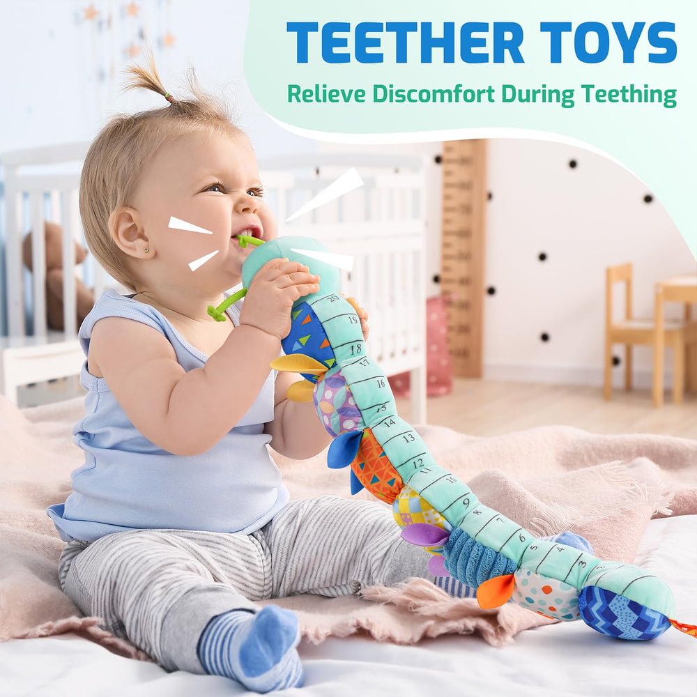 Sumobaby Caterpillar tail rattle adds sound-driven play opportunities.