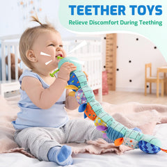 Sumobaby Caterpillar tail rattle adds sound-driven play opportunities.