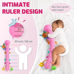 Sumobaby growth ruler on the caterpillar belly tracks milestones during tummy time.