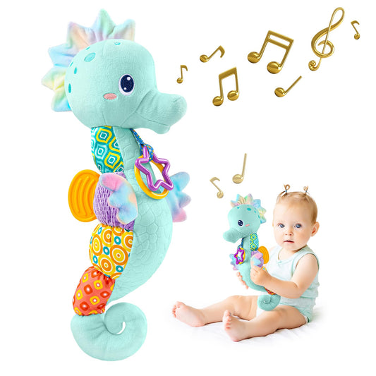 Sumobaby Seahorse musical head with music box for early auditory exploration