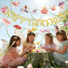 SunBeauty baby shower theme banner complements delicate, whimsical setups.
