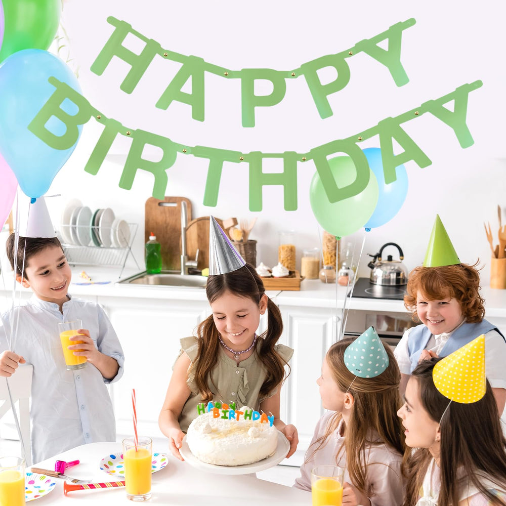 SUNBEAUTY cardboard laminated letters provide durable party decor