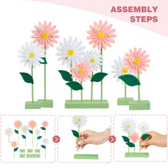 SUNBEAUTY daisy baby shower table decor creates sweet ambience.