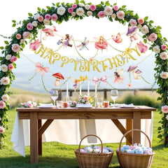 SunBeauty garden party backdrop decor perfect for spring and summer celebrations.