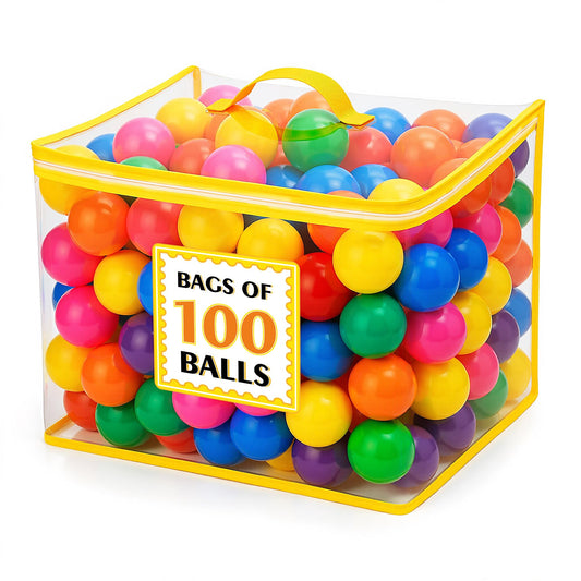 Suncuber ball pit balls in a colorful array promote safe, engaging toddler play.