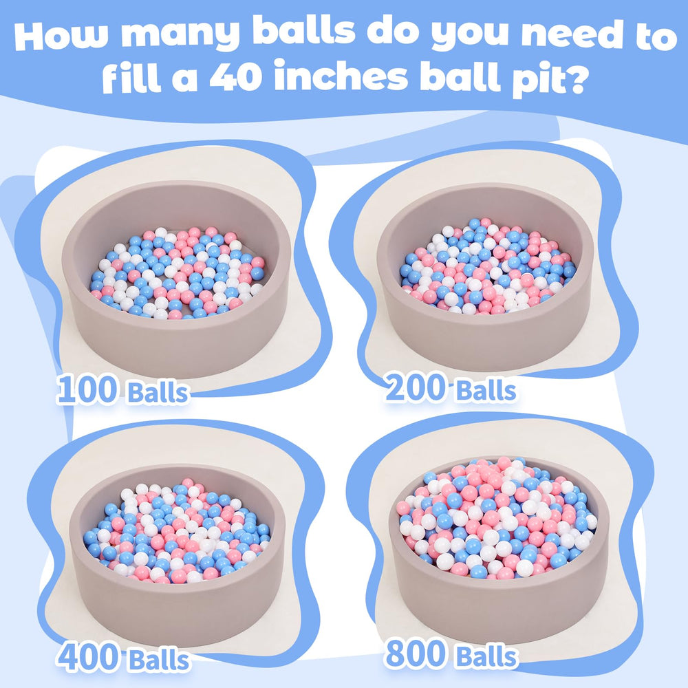 Suncuber bright colors boost visual interest during ball pit play.