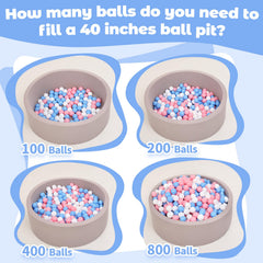 Suncuber bright colors boost visual interest during ball pit play.