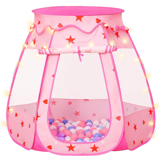 Suncuber pop up princess tent pink with cozy entry for imaginative play.