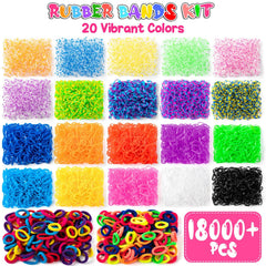 Sundaymot loom bands kit displaying 20 colors ready for projects