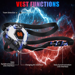 Sundelta laser tag gun showing LED display during play