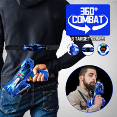 Sundelta laser tag guns side profile showing compact design for long games