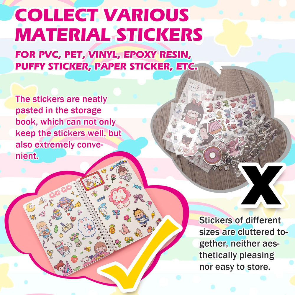 SUNEZLGO A5 pages compatible with PVC, vinyl, and paper stickers for versatile use.
