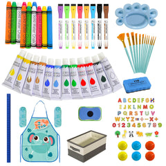 SUNFATT Kids Easel Accessory Set packaging shows the complete art kit for creativity