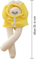 Sunfedmiss Banana Man plush vacuum-packed for easy storage and reshaping.
