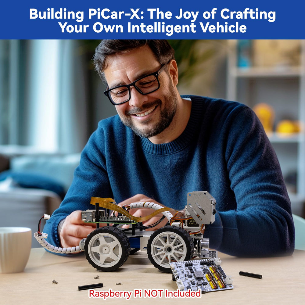 SunFounder PiCar-X assembly guide visuals and supportive setup instructions