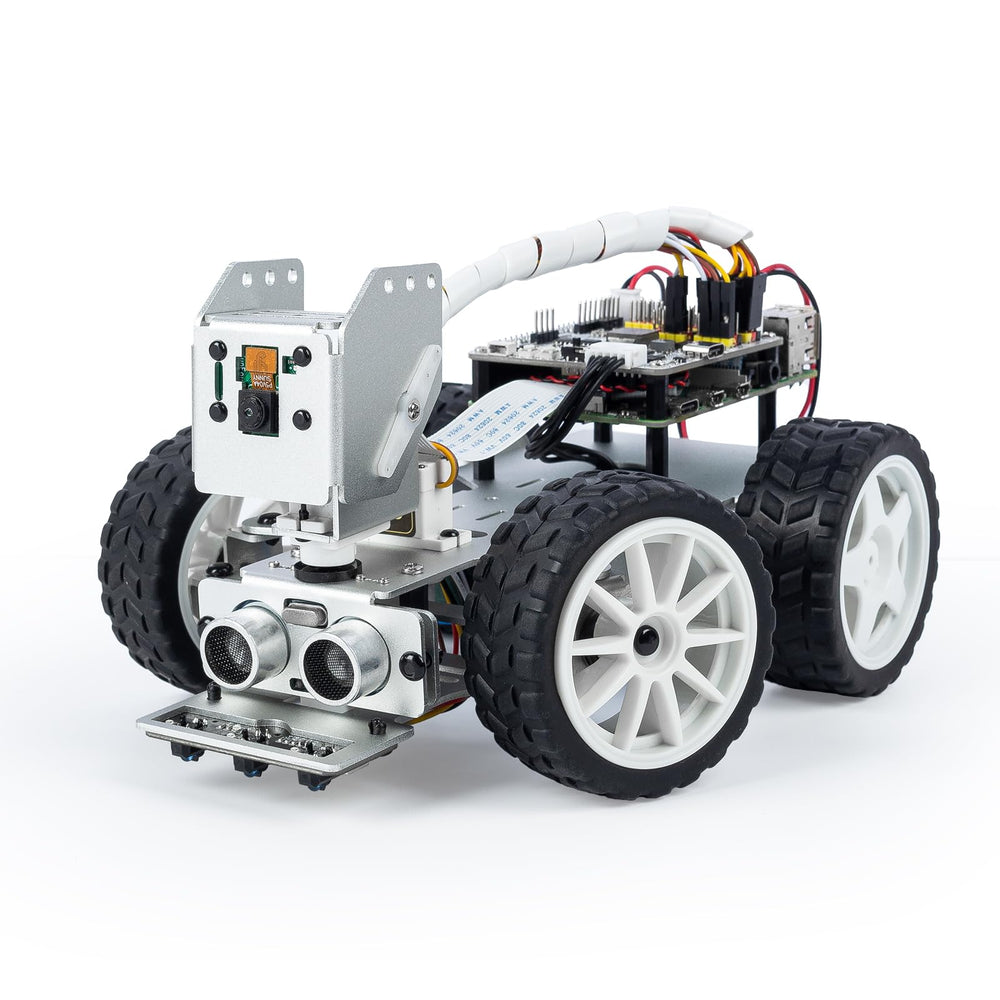 SunFounder PiCar-X front view showing motion and ready-to-build design