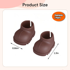 Doll wearing Sunla shoes demonstrates stable standing and clean feet.