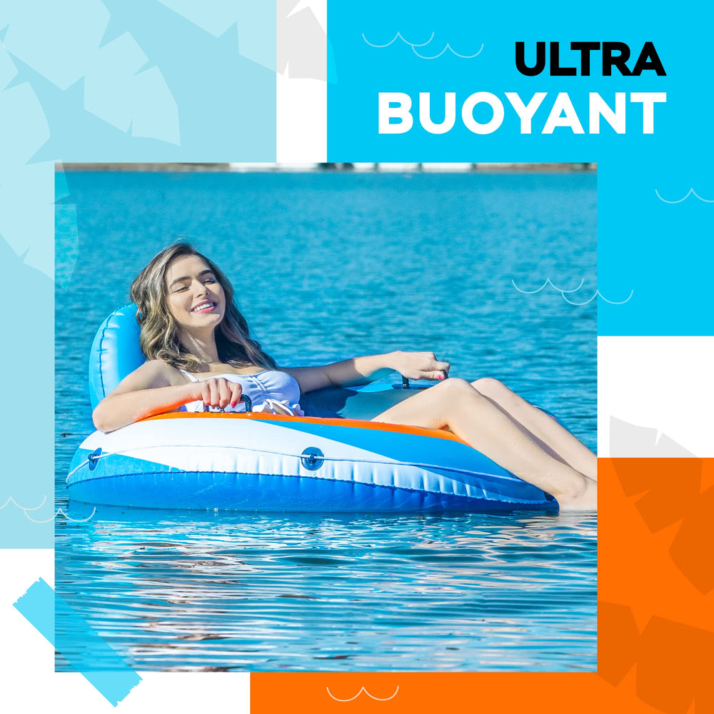Sunlite Sports River Blazer double-sealed seams minimize air leaks for longer floats.
