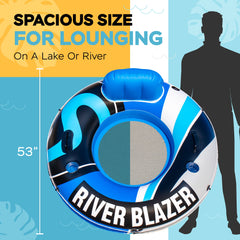 Sunlite Sports River Raft grab rope for easy anchoring with other floats