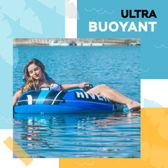 Sunlite Sports River Raft headrest provides supported comfort on water