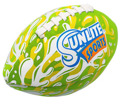 Sunlite Sports waterproof football with inflation pump for easy setup and transport