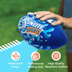 Sunlite Sports waterproof football inflated with travel pump for easy play