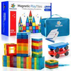 Sunny Auntie Magnetic Tiles collection inviting imaginative building for kids