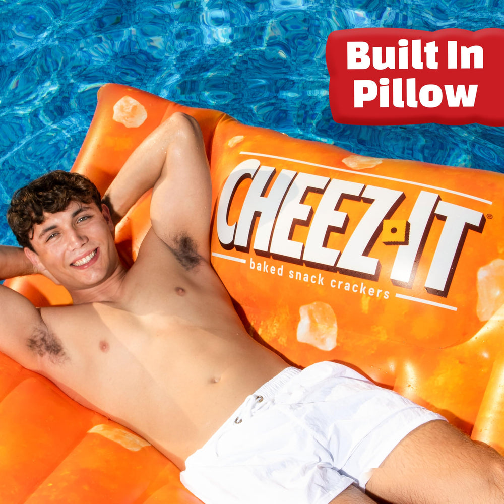 Sunny Days Cheez-It pool float with durable vinyl construction