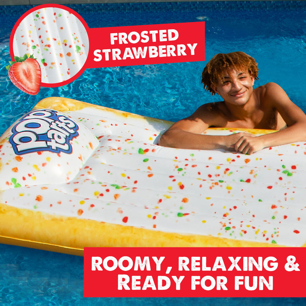 Sunny Days thick vinyl construction keeps the float buoyant during lively poolside play.