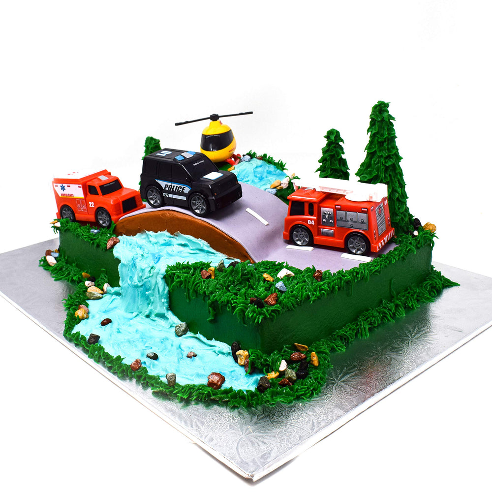 Sunny Days Entertainment micro mini city vehicles group photo set for party decorations.