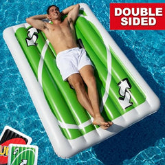 Sunny Days Uno Pool Float lounging area inviting relaxed sunbathing with friends