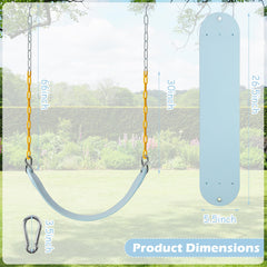 Sunnyglade U-shaped swing board measures 26.5x5.5 inches for stability.