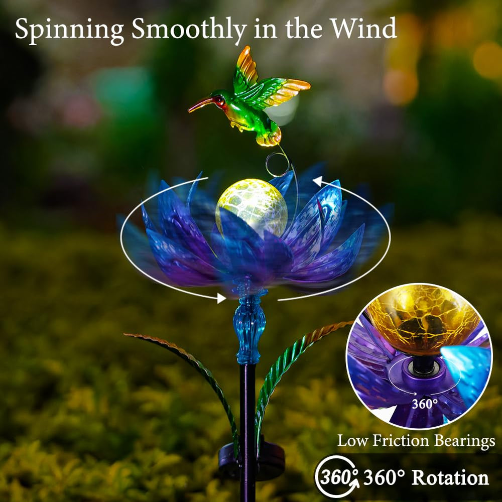 Sunnylight durable rust-proof metal wind spinner with blue finish for lasting color