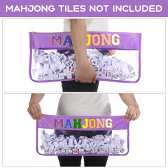 Sunnymove Mahjong bag features a clear PVC design to show tiles