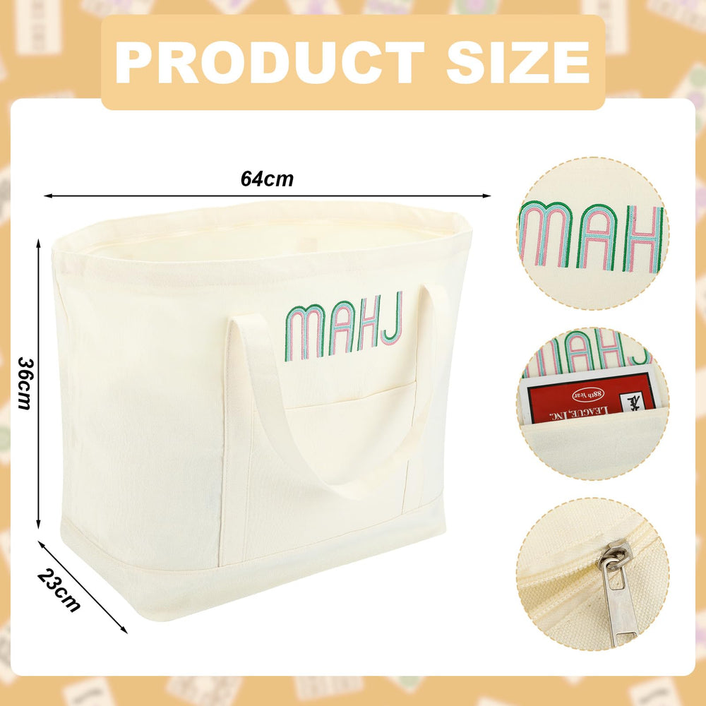 Sunnymove white canvas bag with zipper compartment for wind indicators and chips.