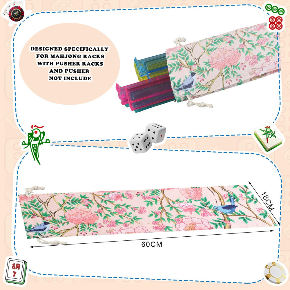 Sunnymove mahjong rack and tile sleeves close-up protecting pieces.